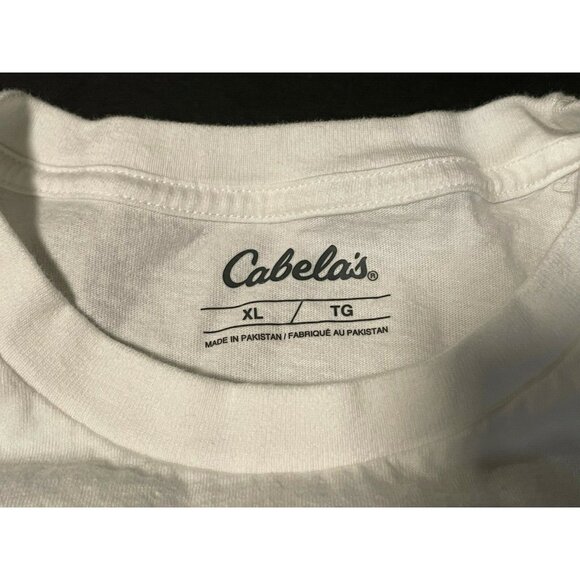 Cabela's shirt mens XL An American Tradition USA Flag short sleeve white - Picture 5 of 9